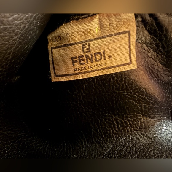 Fendi Leather Pequin Thin Striped Clutch, Pouch, Makeup Bag Vintage EUC - Picture 11 of 16